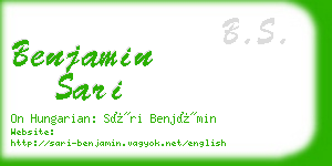 benjamin sari business card
